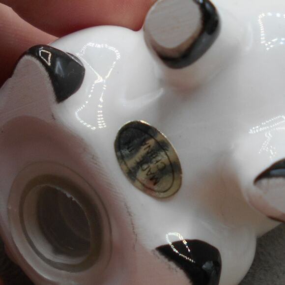 Ceramic Pig Salt & Pepper Shakers White with Black Spots Farm Decor - Picture 8 of 8